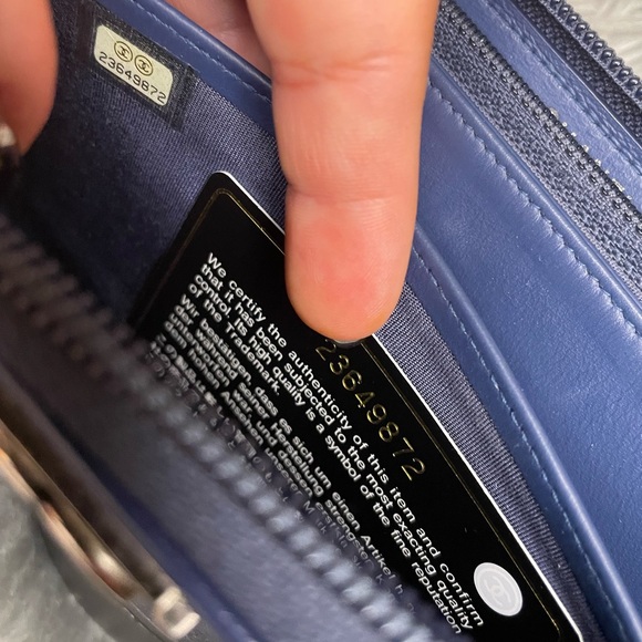 EUC CHANEL Iridescent Boy Chevron Wallet - Picture 5 of 16